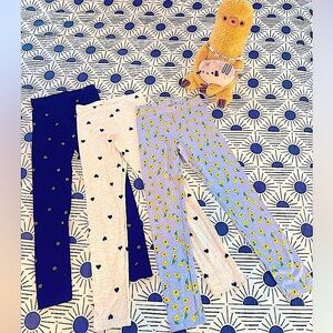 Set of 3 Fun and Girly Cotton Printed Leggings (Sz 10-12)